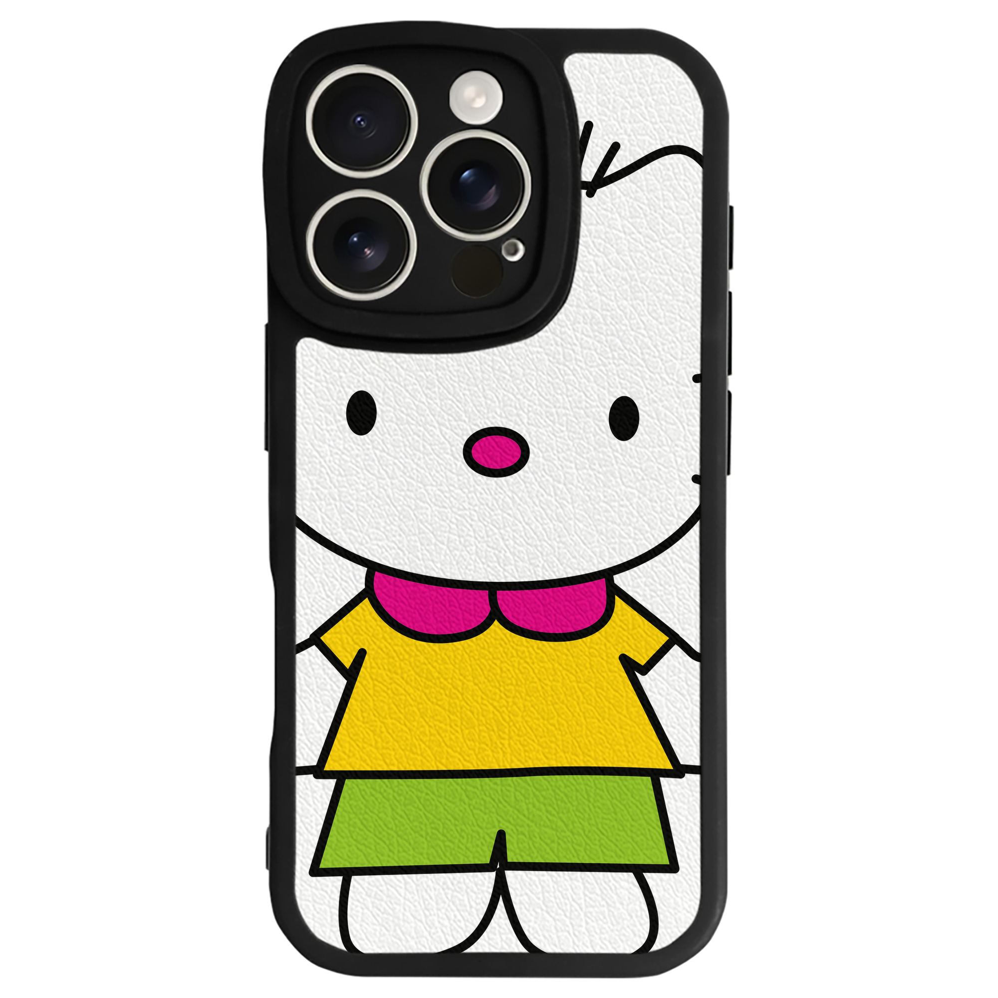 （画像用） Hello Kitty ハローキティ 【iPhone 16シリーズ対応】シリコンスマホケース（レザー調） 材質：シリコン